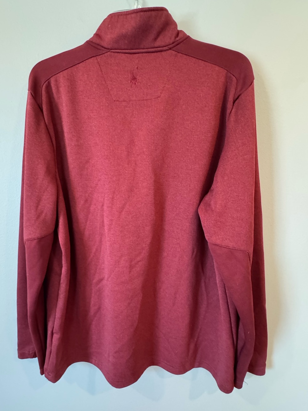 Spyder Sweater Mens XL Maroon 1/4 Zip Mock Performance Pullover Core Base Active - Picture 5 of 7